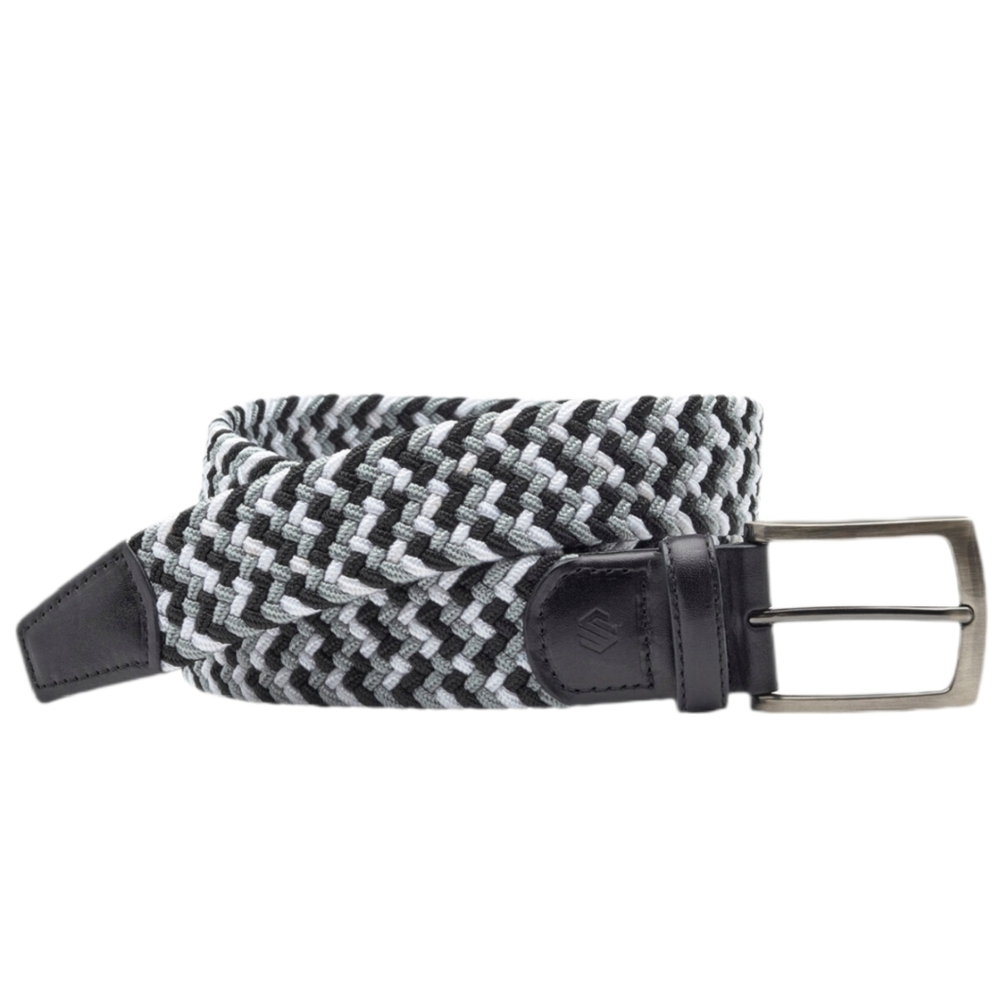 Johnston & Murphy Woven Stretch-Knit Belt - 34